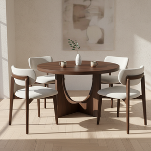 Table à manger moderne avec 4 chaises au design décoratif Garantie 1 an Ensemble de salle à manger moderne 4 places Ensemble de salle à manger compact pour 4 personnes - Product Image 2