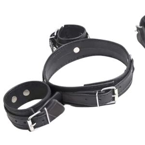 Adjustable Leather Wrist Cuffs with Quick Release Buckles - Product Image 5