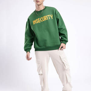 Sweat-shirt à col rond personnalisé avec logo OEM, en molleton épais, surdimensionné, unisexe - Product Image 3
