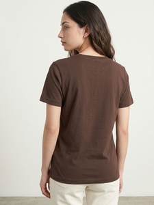 เสื้อยืดคอวีผู้หญิง ทรงปกติ แขนสั้น ธรรมดา สบายๆ เสื้อยืดพื้นฐาน ใส่สบาย ระบายอากาศได้ดี แฟชั่นทุกวัน เสื้อแฟชั่นฤดูร้อน ใส่ได้พอดีตัว - Product Image 5