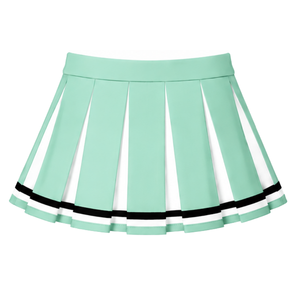 Ensemble d'uniforme de cheerleading vert menthe, haut sans manches à col en V, jupe plissée, pour équipe sportive, performance de danse, entraînement et compétition - Product Image 6
