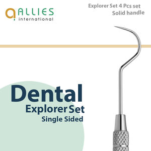 Kit de Exploración Dental de 4 Piezas: Pinzas, Espejo y Explorador Básico de Acero Inoxidable de Alta Calidad - Product Image 4