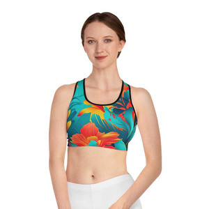 Sujetador deportivo sin costuras con tiras altas, fruncido, sexy, con espalda abierta, diseño frontal personalizado, para gimnasio y entrenamiento, tipo halter, sin espalda, acolchado, tallas grandes - Product Image 5