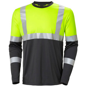 Hi Vis Lightweight Breathable Fabric High Visibility T-<b>Shirts</b> Workwear Reflective Safety Long Sleeve Construction T-<b>Shirts</b> - Product Image 5