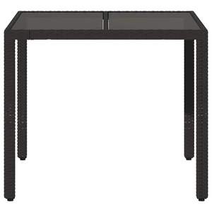 Robusto Tavolo da Giardino 35.4 X 35.4 Pollici in Rattan PE Nero - Product Image 4