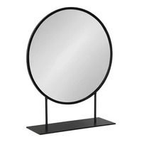 Miroir de table moderne en métal sur pied pour mariage, anniversaire, usage décoratif, miroir de maquillage personnalisable pour salle de bain et dressing