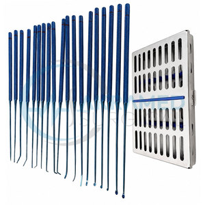 Juego de Microdisectores Rhoton de Alta Calidad de 19 Piezas (Recubrimiento de Plasma Azul) con Casete de Esterilización Instrumentos con Certificación CE - Product Image 4
