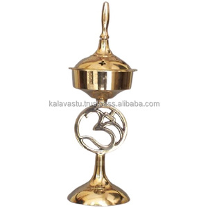 Quemador de perfumería de incienso de latón personalizado, acabado pulido, características perfumadas de carbón de madera Lobandan para aroma de habitación Kalavastu - Product Image 4