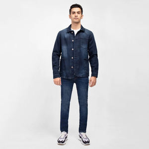 Chaqueta Vaquera de Moda para Hombre con Diseño Limpio, Logotipo Frontal, Transpirable y Resistente al Viento para Uso Diario Informal (Personalizable) - Product Image 6