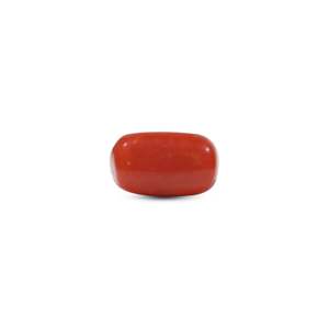 Natural Red Coral Oval Cabochon 5.68 Carat Loose Gemstone for Fine Jewelry - Product Image 2