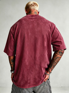 Acid Wash T <b>Shirt</b> Relaxed Streetwear Fashion Top <b>for</b> Daily Comfort Contemporary Styling and Versatile Casual Outfit Creation - Product Image 3