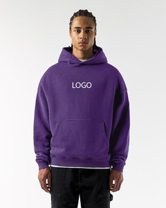 Wholesale Mens Blank Fleece Hoodies Custom Embroidery High GSM Cotton Street Fashion Sweatshirt Manufacturer - Product Image 1
