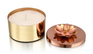 Bougeoir en métal de luxe moderne avec motif élégant, écologique et fait main, idéal pour la décoration de table et les cadeaux de Noël - Product Image 3