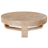 Ensemble de tables basses de salon modernes en bois de manguier massif, forme ronde, finition brune naturelle sablée, courbes élégantes, artisanat raffiné