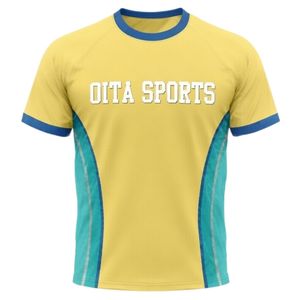 Ensemble short et maillot de netball sublimé jaune turquoise pour homme, respirant, séchage rapide, en polyester, tenue de sport athlétique pour match et entraînement - Product Image 3