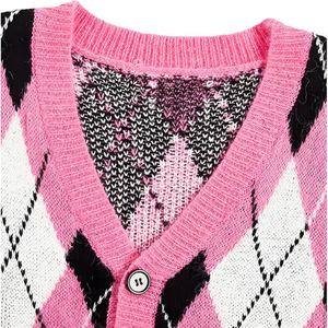 Pull en mohair pour homme, cardigan à motif jacquard duveteux, manteau tricoté personnalisé avec logo, vêtements en tricot chauds et décontractés pour l'hiver - Product Image 4