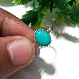 Natural Arizona Turquoise Gemstone <b>Ring</b> 925 Solid Sterling Silver <b>Ring</b> Beautiful Arizona Turquoise Cabocho <b>Ring</b> - Product Image 5