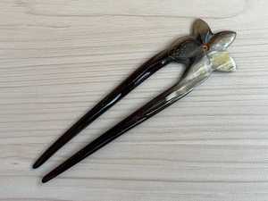 Pasador de Pelo de Cuerno de Búfalo Ecológico Hecho a Mano con Tema de Ángel, Forma Irregular, Accesorio para Bodas y Decoración del Hogar - Product Image 6
