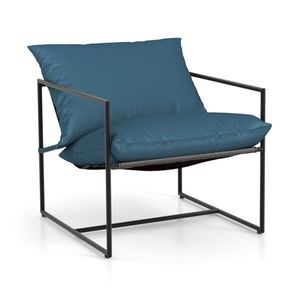 Set di 2 Sedie da Esterno con Telaio in Metallo Antiruggine, Seduta in Tessuto e Cuscini Morbidi, Capacità 150 kg - Product Image 5