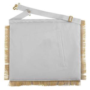 Delantal Masónico Bordado Personalizado con Borde Rojo, Centro Blanco, Símbolo de Estrella de David y Cruz, Forma Cuadrada, Insignia Cosida, Tela para Regalia - Product Image 4