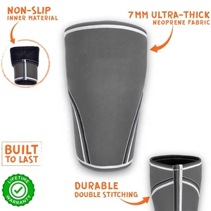 Top Fabricant Logo Personnalisé 7mm Néoprène Genouillère Powerlifting Compression Genou Manchon pour Haltérophilie En Gros - Product Image 2