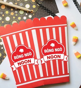 Caja de Palomitas de Maíz de Papel Ecológica con Logotipo Personalizado al por Mayor, Apta para Microondas, con Impresión UV para Cines y Comida Rápida - Product Image 5