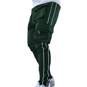 Pantalones Cargo para hombre, marca de moda, elástico, multibolsa, reflectante, pierna recta, deportes, Fitness, pantalones Casuales - Product Image 2