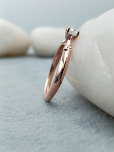 Forme ronde laboratoire cultivé bijoux fins 925 argent massif or vvs Moissanite diamant bague de fiançailles bague de mariage - Product Image 4