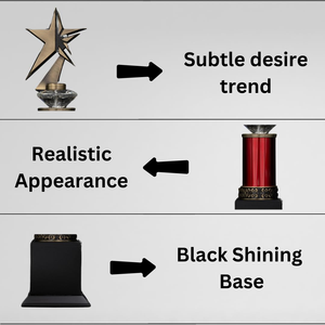 Apex World Exports Customizable Metal Body Wooden Base Diamond Glass Modern Corporate Trophy for Leadership Business Service - Product Image 4