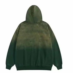 Sudadera con Capucha Personalizada al por Mayor con Letras en Degradado, Sudadera Unisex de Forro Polar Verde Oliva, Fabricante OEM ODM - Product Image 2