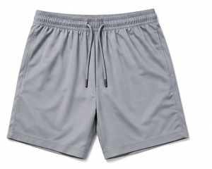 <b>Men's</b> <b>White</b> Solid Drawstring <b>Shorts</b> 100% Polyester Breathable Casual Sport Wear Mid Waist Lightweight Athletic <b>Shorts</b> - Product Image 3