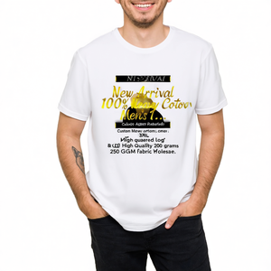 Nueva Llegada, Camiseta de Hombre 100% Algodón Pesado, Logotipo Bordado Personalizado, Alta Calidad BD, 200 Gramos, Talla 3XL, Tela de 250 GSM, Venta al Por Mayor - Product Image 3
