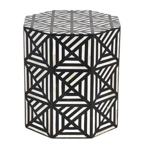 100% taburete lateral con incrustaciones de hueso de buena calidad, mesa de centro moderna hecha a mano decorativa Natural para el hogar, sala de estar, Artículo Europeo India - Product Image 1