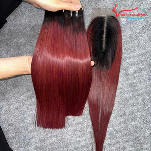 โปรโมชั่นใหญ่เดือนกุมภาพันธ์ ผมเวียดนามแท้สีออมเบรแบบตรงธรรมชาติ  แบบซุปเปอร์ดับเบิ้ลดรอว์น  ผมจากผู้บริจาคคนเดียว ขายส่ง - Product Image 1