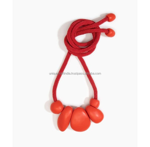 Collar clásico de joyería de resina para mujeres y niñas, diseño de piedra colorido hecho a mano de La India para aniversarios - Product Image 1