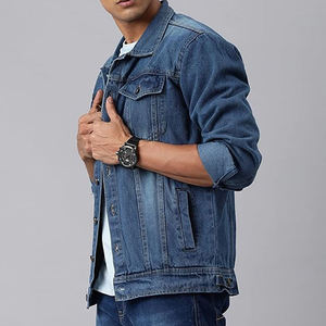 Blouson en jean d'hiver personnalisé pour homme - Qualité supérieure 100% coton respirant, séchage rapide, écologique, OEM, style décontracté streetwear, délavage à la pierre - Product Image 3