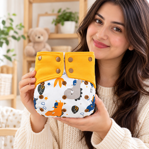 Pañal de bolsillo reutilizable y lavable para bebé |   Pañal de Tela Todo en Uno |   Tela Transpirable |   Cierre a Presión Ajustable |   Diseño a prueba de fugas - Product Image 4