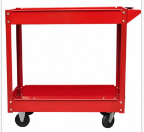 Chariot utilitaire robuste de haute qualité avec deux plateaux de rangement, construction en acier inoxydable, tailles et couleurs personnalisables, OEM/ODM - Product Image 3