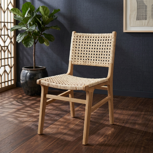 Experimente la Elegancia Moderna con la Silla de Comedor Sabang de Ratán, Fabricada con Ratán Bien Pulido y Madera de Teca Resistente, 50x60x88 cm - Product Image 5