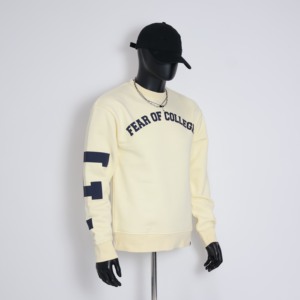 Sweat-shirt ras du cou Fear Of College pour homme, coupe classique, en coton tricoté, décontracté, pour l'automne, avec imprimé lettres sur le devant - Product Image 4