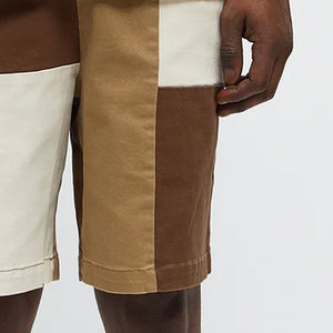 Shorts élégants pour hommes avec design color block, fermeture à cordon réglable, coupe confortable et décontractée, design à prix abordable - Product Image 4