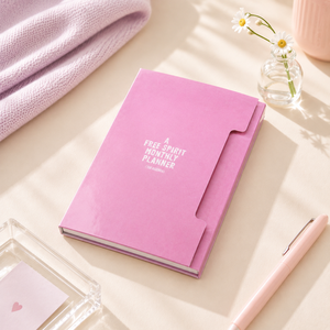 Agenda mensual con cubierta de papel color rosa pastel y lavanda, con separadores con pestañas y páginas rayadas, para oficina, estudio, regalo, logotipo personalizado - Product Image 2