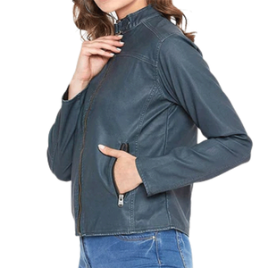 Women's Trending Plus Size Fashion Leather <b>Jacket</b> with Zipper Closure Outdoor Streetwear OEM Service For Autumn Winter Unisex - Product Image 3