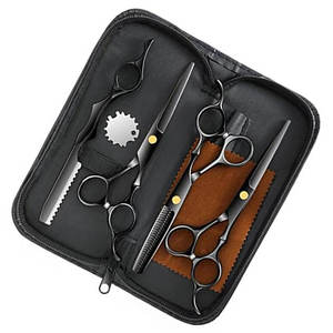 Hair Scissor <b>Set</b> Home Use Hair Hairdressing Scissors Kit Hair Clipper <b>Razor</b> Thinning Cutting - Product Image 4