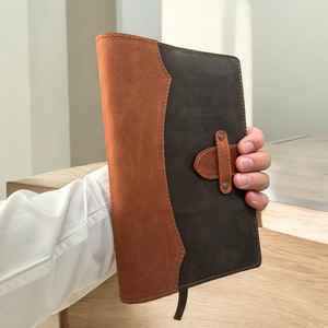 Élégante Housse de Carnet en Cuir Véritable de Luxe avec Protection, Étui pour Journal, Organisateur de Bureau et de Voyage Rechargeable NBC-0065 - Product Image 4