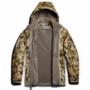 <b>Men's</b> Camouflage <b>Soft</b> <b>Shell</b> <b>Jacket</b> With Zip Fly And Pockets For Outdoor Hiking - Product Image 2