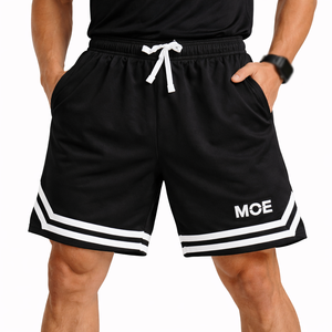 Pantalones Cortos Deportivos Retro a Rayas para Hombre, de Poliéster, con Cordón en la Cintura, Personalizables, Fabricante de Ropa Deportiva MOE OEM - Product Image 1