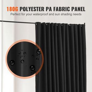 Divisorio portatile da 96 120 pollici con schermo per Privacy nero ruote divisori per tende facili da trasportare per studio e sala da pranzo - Product Image 5