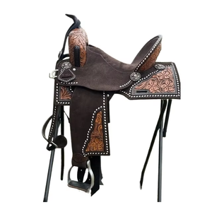 Luxury Western Horse Barrel Racing Saddle Premium Argentina Leather Handcrafted Design Durable Riding Tack Factory USA export - Product Image 3