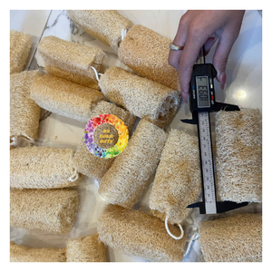 Éponge Luffa Réutilisable en Matière Naturelle, Brosse Exfoliante pour le Corps, Coupe à la Taille Souhaitée, Loofah Naturel - 99 GOLD DATA Tous Âges - Product Image 1